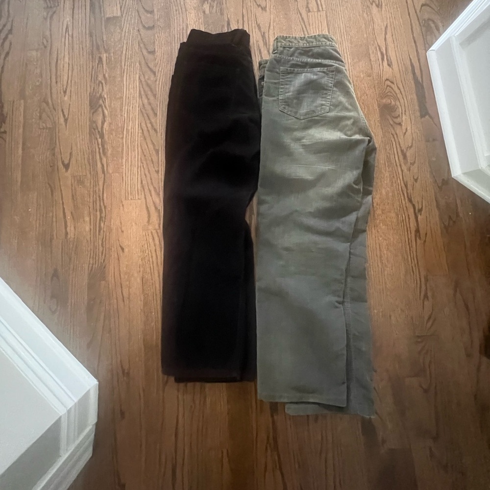 Facconnable and Tommy Bahama Men's Dark Navy and green cordaroy pants- 2 pants!!
